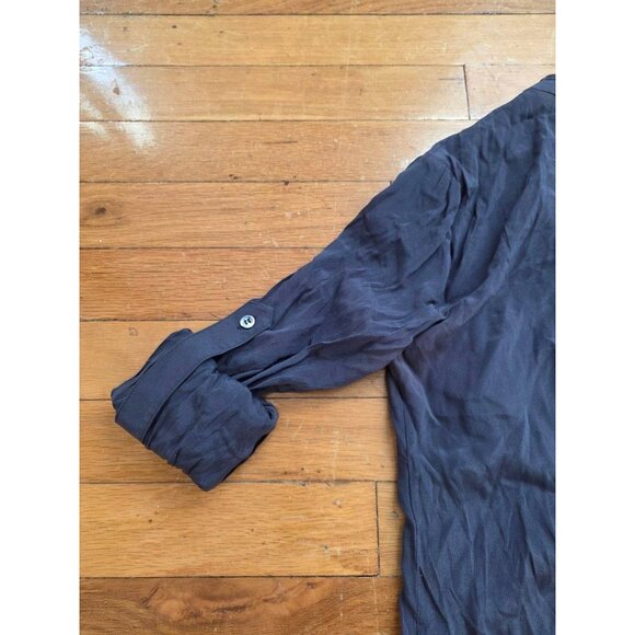 BCBG MAX AZRIA SILK Blouse Navy Blue Size XXS A001142 - Picture 9 of 10